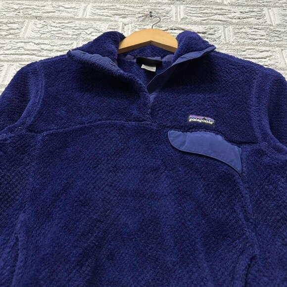 Women’s Patagonia Sweater Snap T Re Tool Mock‎ Neck Jacket Pullover Purple Small - Picture 1 of 4